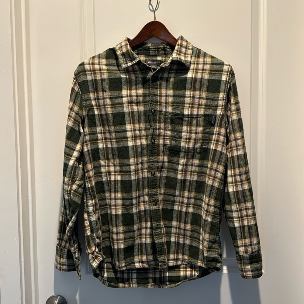 Eddie Bauer Vintage Plaid Flannel Button Down